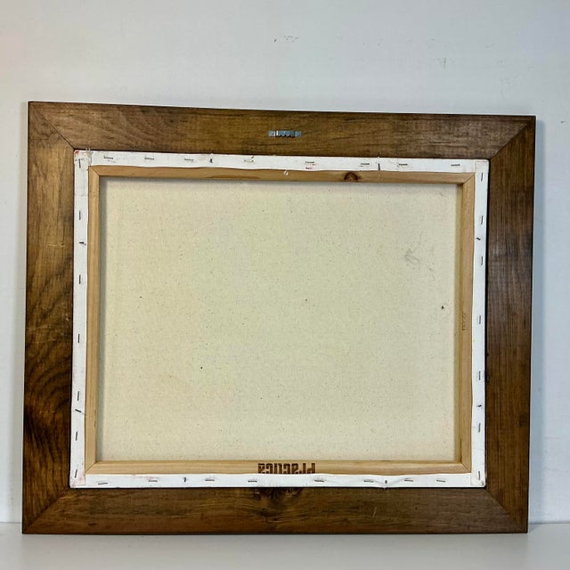 1960s Original Oil Painting Impressionist Red Bottle & Flora Still Life by Edith Weir For Sale - Image 9 of 13