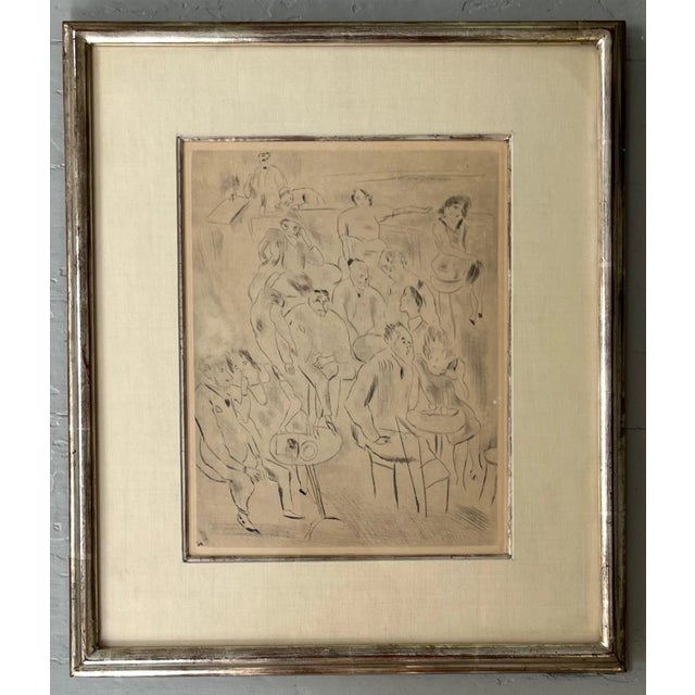Julius Pascin (French 1885 – 1930) Drypoint Etching Titled Au Bal a Paris 1927 For Sale - Image 4 of 10