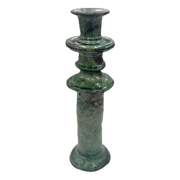 Moroccan Tamegroute Glazed Candlestick Holder For Sale