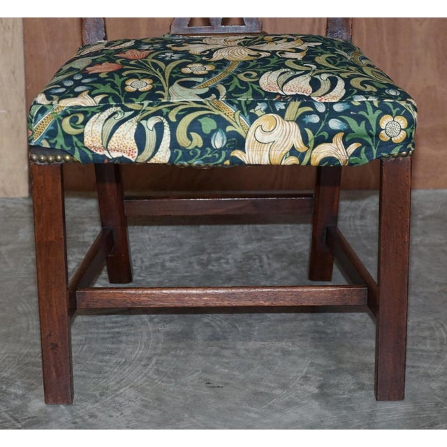 Black Antique George III Thomas Chippendale Style Dining Chairs by William Morris, 1830s, Set of 8 For Sale - Image 8 of 18