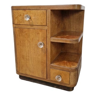 Art Deco Walnut Burl Cabinet, 1930s For Sale