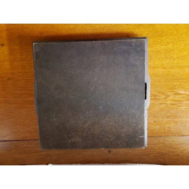 Vintage Square 4 Ceramic Tile and Hand Carved Wooden Serving Tray With 2 Handles For Sale In New Orleans - Image 6 of 6