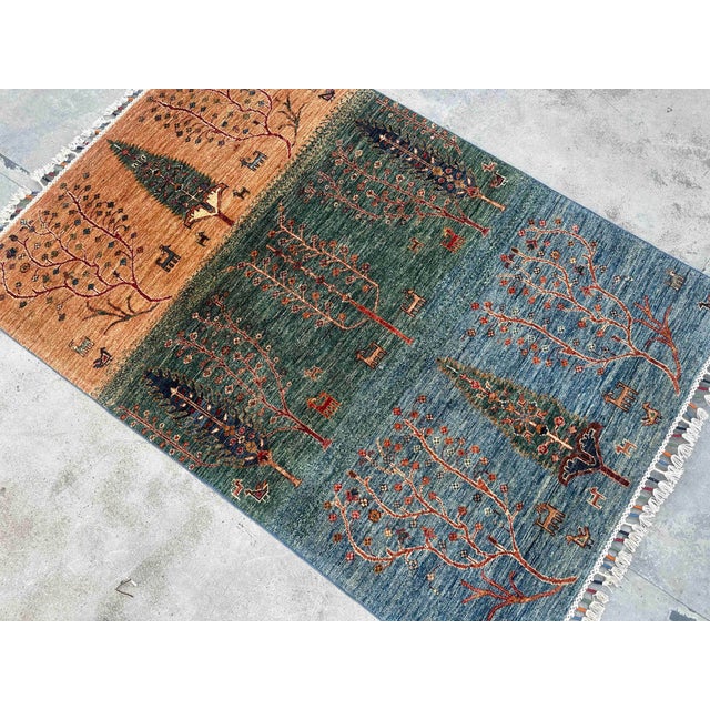 Vintage Persian Gabbeh Wool Landscape Rug – 120x177 Cm For Sale - Image 4 of 18