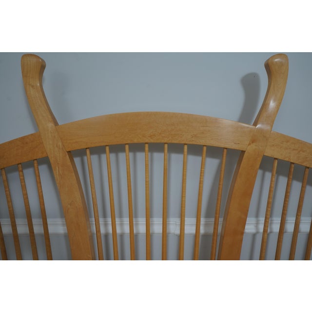 Studio Crafted Made King Size Maple Spindle Bed For Sale - Image 9 of 12