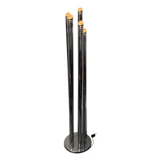 Tubular Chrome 5-Arm Floor Lamp by Gaetano Sciolari, 1965 For Sale