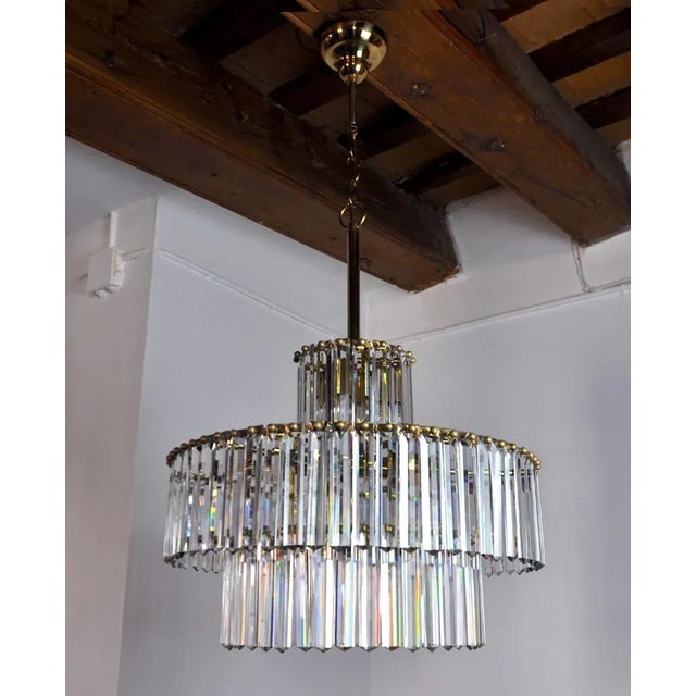 German 3 Tiers Chandelier from Kinkeldey, 1970 For Sale - Image 9 of 9