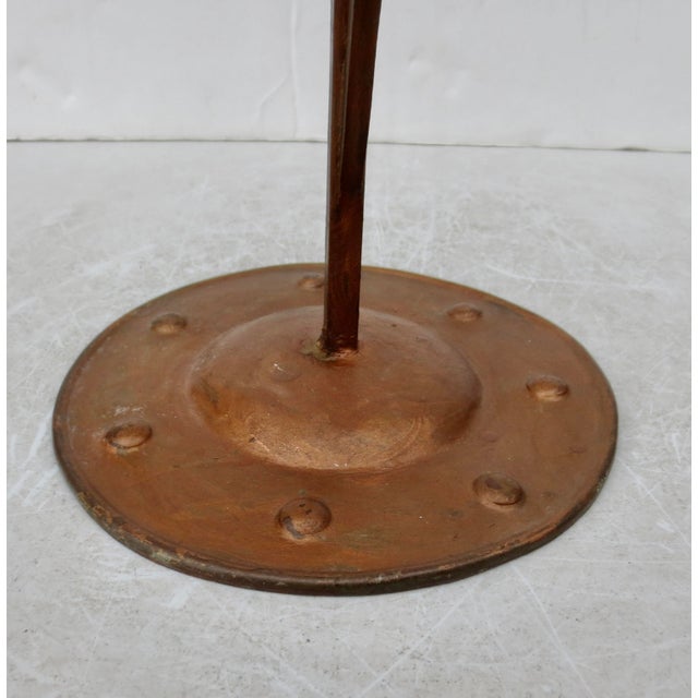 Mid 20th Century Large Arts and Crafts Iron Menorah For Sale - Image 5 of 10
