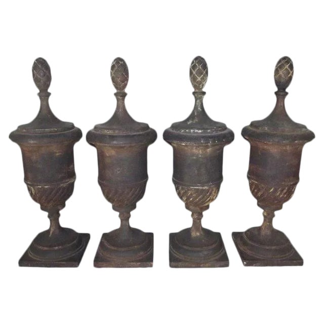 Cast Iron Architectural Finials - Set of 4 For Sale