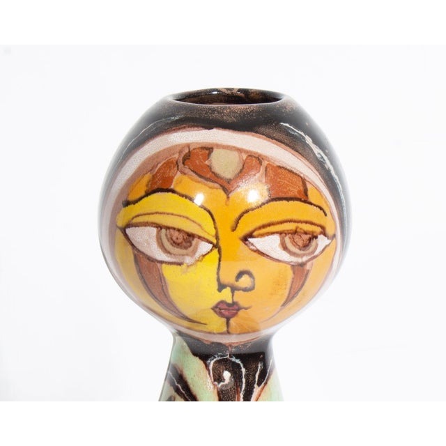 Abstract Elio Schiavon Erhart s.k.k. Figural Ceramic Vase For Sale - Image 3 of 7