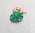 1960s Vintage Signed Napier Goldtone Over Sterling & Green Glass Leaves Brooch For Sale - Image 5 of 6