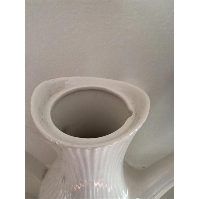 Vintage Ernest Sohn Creation Cream Ribbed Coffee Tea Pot With Locking Lid For Sale In Milwaukee - Image 6 of 7