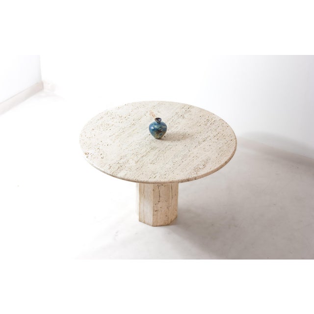 Organic Travertine Dining Table, Italy, 1970s For Sale - Image 12 of 18