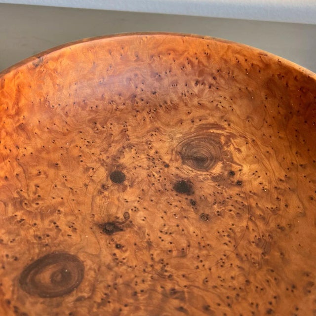 Wood 1970s Modernist Studio Art Burl Wood Bowl For Sale - Image 7 of 11