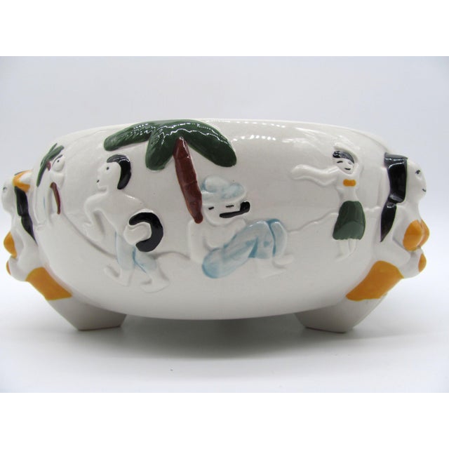 White 1980s Trader Vic's Hula Scorpion Bowl Tropical Tiki Barware Repro? Or Real? Trader VK's For Sale - Image 8 of 10