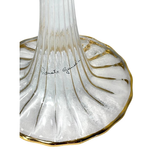 1980s Vintage Renata Gandini Murano Glass Graduated Candlesticks - Pair For Sale - Image 9 of 11
