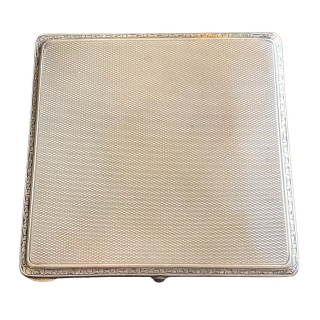 Art Deco Silver and Guilloche Enamel Cigarette Case For Sale - Image 10 of 12