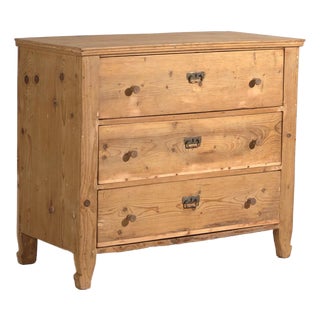 European Washed Pine Three-Drawer Chest by Amaru For Sale