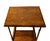 Antique Victorian bamboo side table with oak tiers on splayed legs with triangular supports.