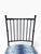 Faux Bamboo Wrought Iron Counter Stool | Spindle Back & Blue Damask Seat | Sold Individually, 5 Available For Sale - Image 10 of 12