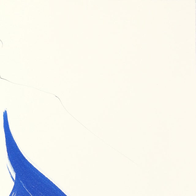 Contemporary The Blue Dress 3 - Minimalist Figurative Ink Painting on Paper Original Artwork by Bettina Mauel For Sale - Image 3 of 6