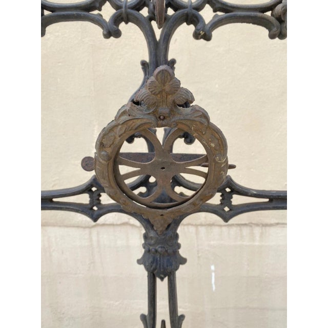 Antique Victorian 19th Century Cast Iron Rococo Hall Tree Coat /Umbrella Stand For Sale In Philadelphia - Image 6 of 11