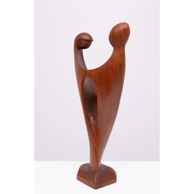 Brown Teak Sculpture by Simon Randers, Denmark, 1960s For Sale - Image 8 of 11