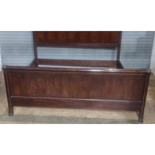 Henkel Harris Mahogany King Size Sleigh Bed Frame Made in Winchester, Virginia For Sale - Image 10 of 11