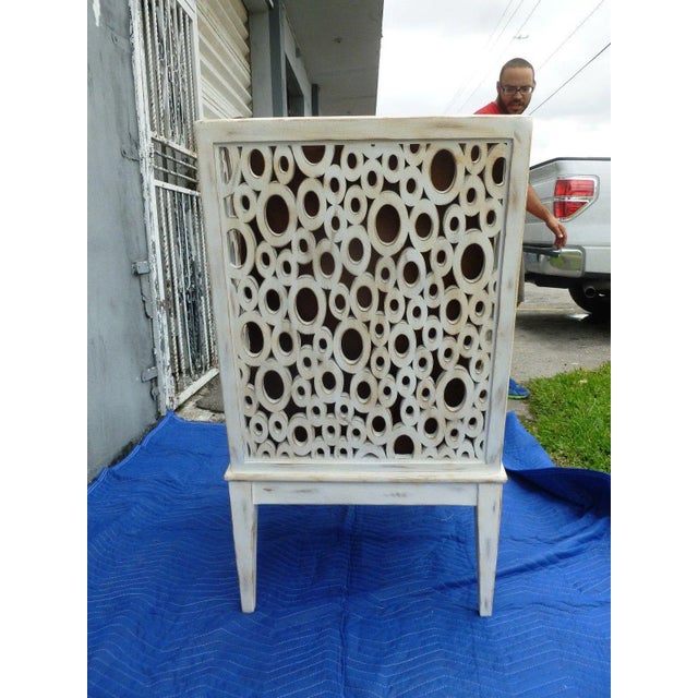 1990s Vintage Hollywood Regency Style Armchair For Sale In Miami - Image 6 of 10