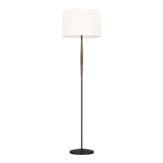 Ellen DeGeneres by Visual Comfort Studio Ferrelli Floor Lamp, Weathered Oak Wood For Sale