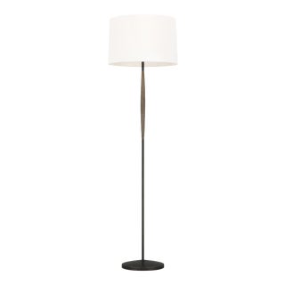 Ellen DeGeneres by Visual Comfort Studio Ferrelli Floor Lamp, Weathered Oak Wood For Sale