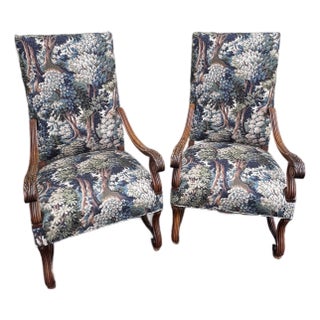 Newly Upholstered French Arm Chairs For Sale