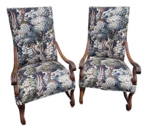 Newly Upholstered French Arm Chairs