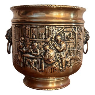 Antique Edwardian Brass Coal Bucket, 1900 For Sale