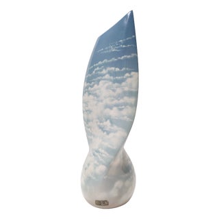 Italian Lacquered and Airbrushed Ceramic Vase from Vibi, 1950s For Sale