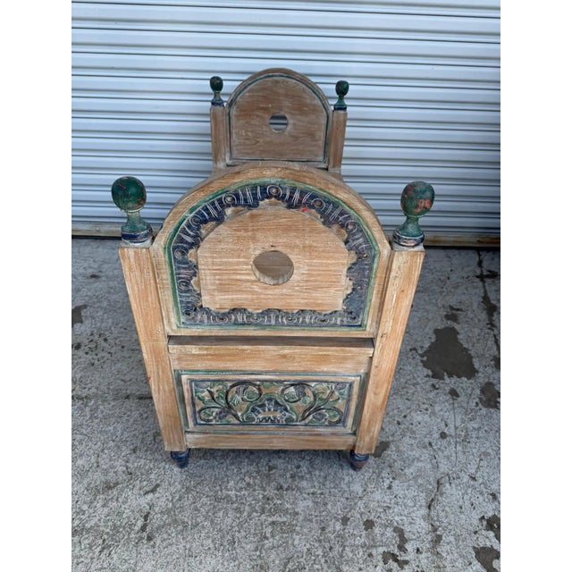 Mid-Century Modern Vintage Hand Painted Dowery Chest/Bench For Sale - Image 3 of 6