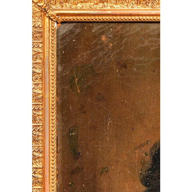 Opulent English Portrait of 18th Century Man Antique Oil Painting in Ornate Gold Frame Home Wall Decor For Sale - Image 12 of 14