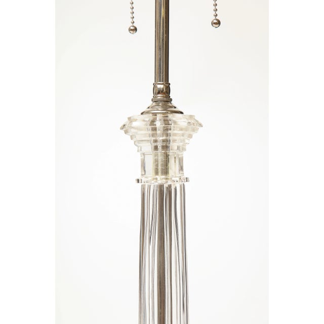 Early 21st Century Lucite Columnar Lamp For Sale - Image 5 of 7