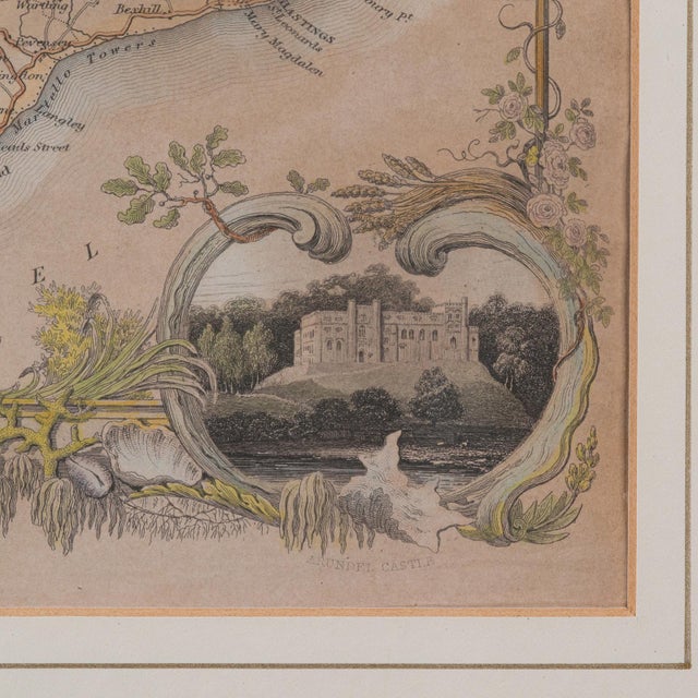 1860's Antique County Map Sussex For Sale - Image 9 of 12