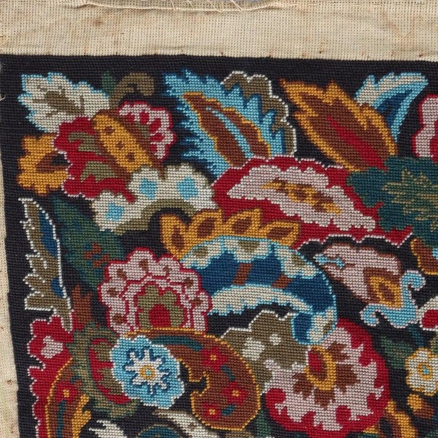 Textile Antique Louis XIII Floral Needlepoint Tapestry Numbered 19thC For Sale - Image 7 of 7