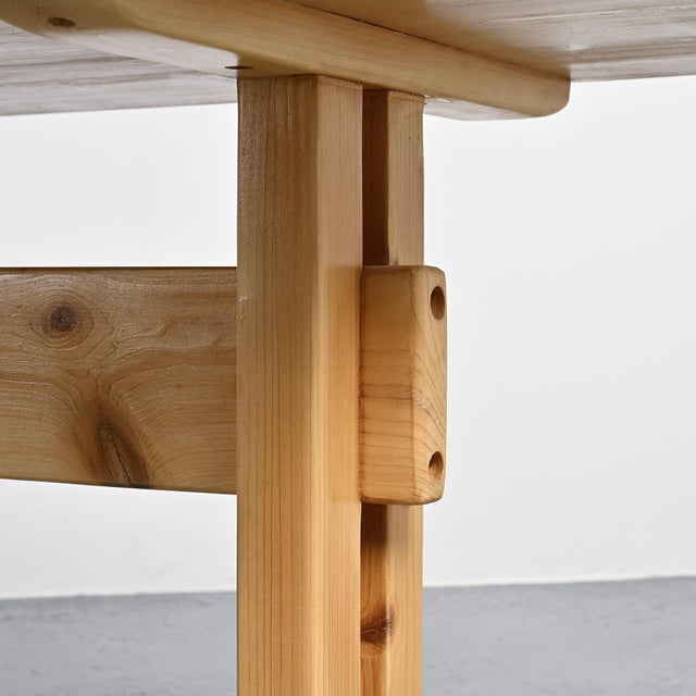 Pine Dining Table for Les Arcs, France, 1970s For Sale - Image 8 of 13