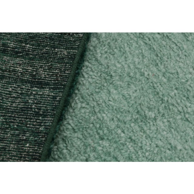 Rug & Kilim Rug & Kilim’s Contemporary Textural High Pile Rug in Teal Blue and Green For Sale - Image 4 of 5