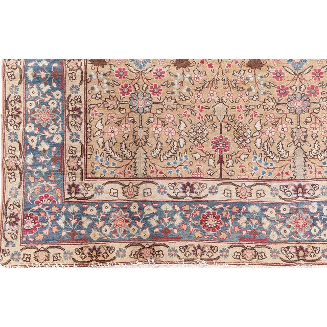 Terracotta Antique Persian Tabriz Rug For Sale In New York - Image 6 of 9