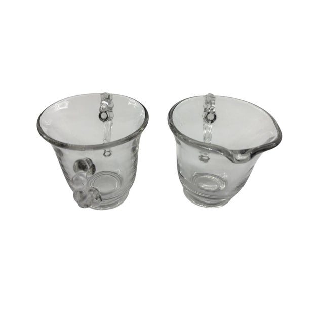 Mid 20th Century Imperial Glass Candlewick Cream & Sugar Set For Sale - Image 4 of 8