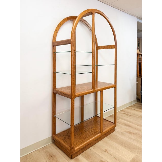 This beautiful vintage Danish MCM bentwood display shelf and etagere is a striking and collectible mid-century modern...