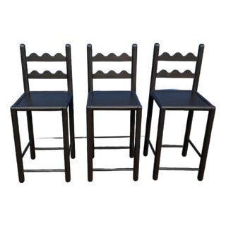 Set of 3 Country French Counter Stools For Sale