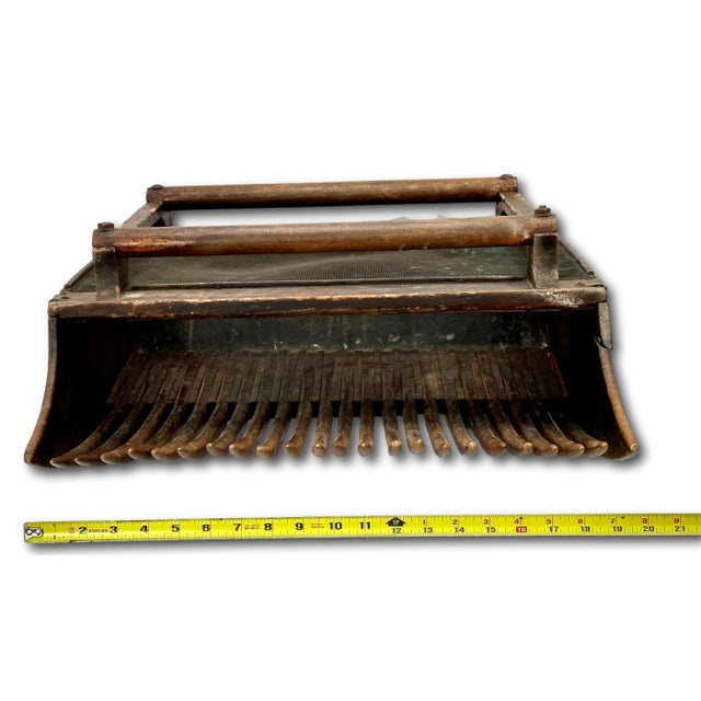Wonderfully Age & Use Rustic Antique American Maple Wood Cranberry Scoop - Rake From Cape Cod Mass. For Sale - Image 11 of 12