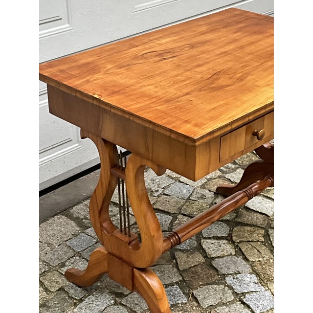 Biedermeier Lyra Writing Desk in Cherrywood, 1830 For Sale - Image 13 of 18