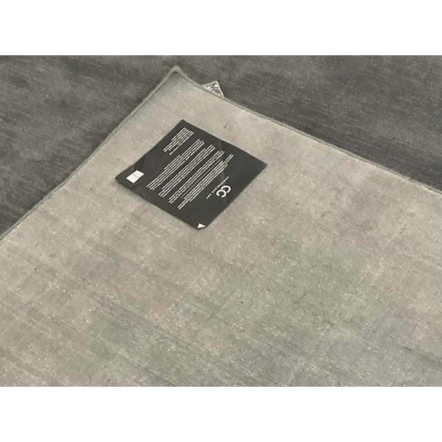 Textile Nourison Home for Christopher Guy Slate Gray Strie Mohair Wool Hand Loomed Rug 9x12 For Sale - Image 7 of 8