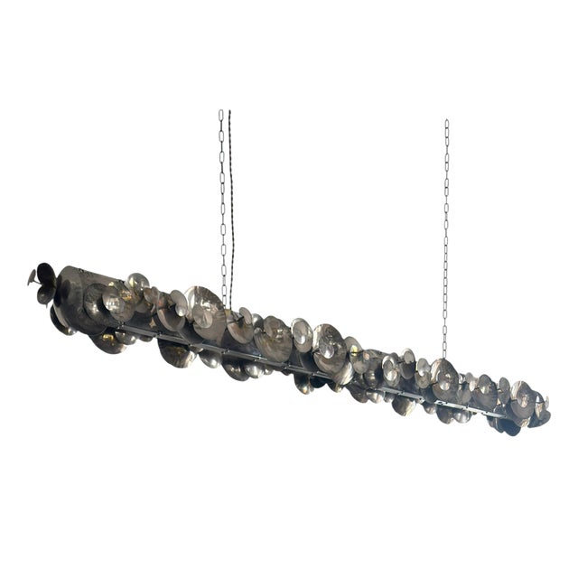 Linear Chandelier in Pewter, England, 2011 For Sale