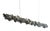 Linear Chandelier in Pewter, England, 2011 For Sale